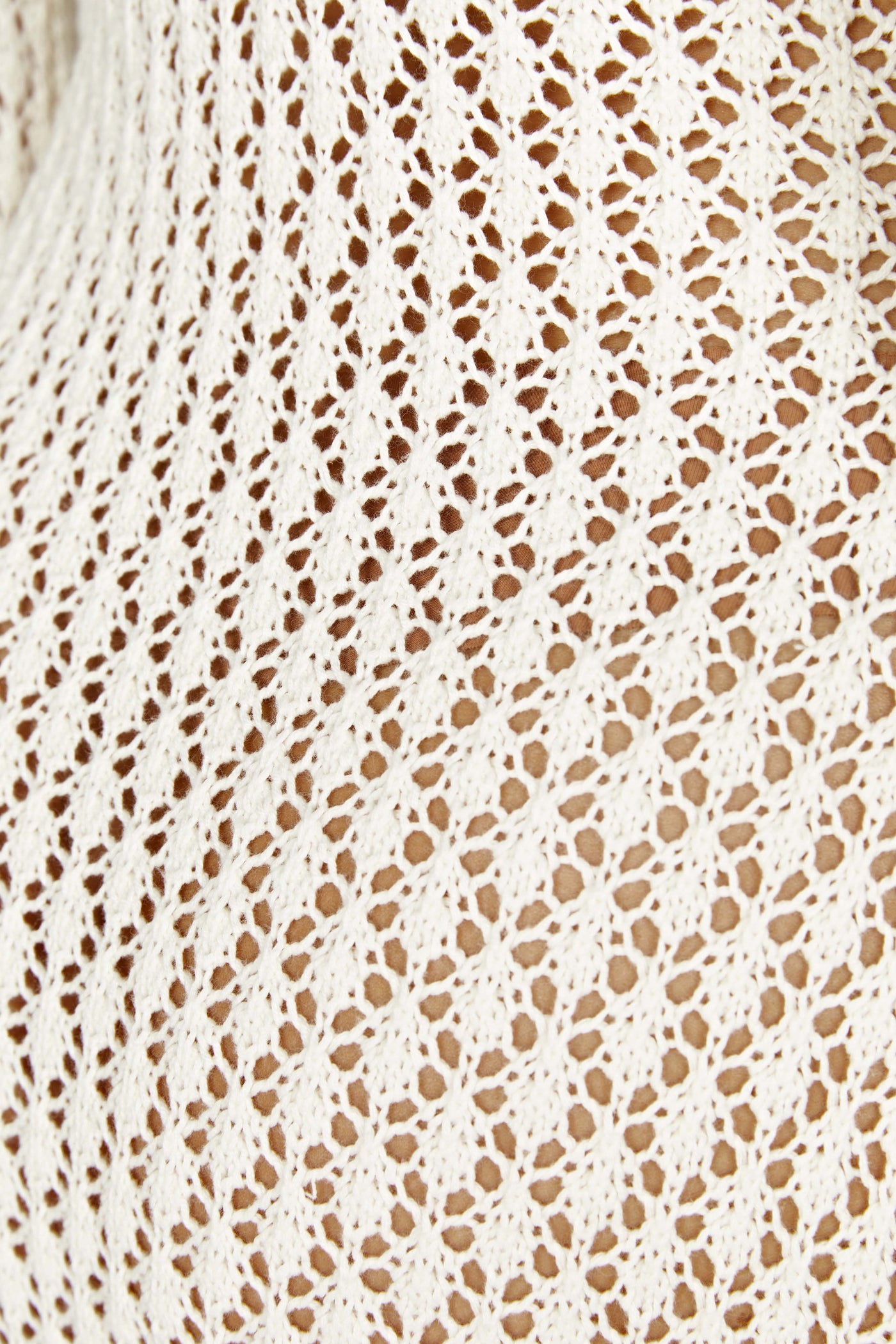 Hanna™ -  Weißer lang gestrickter Überwurf