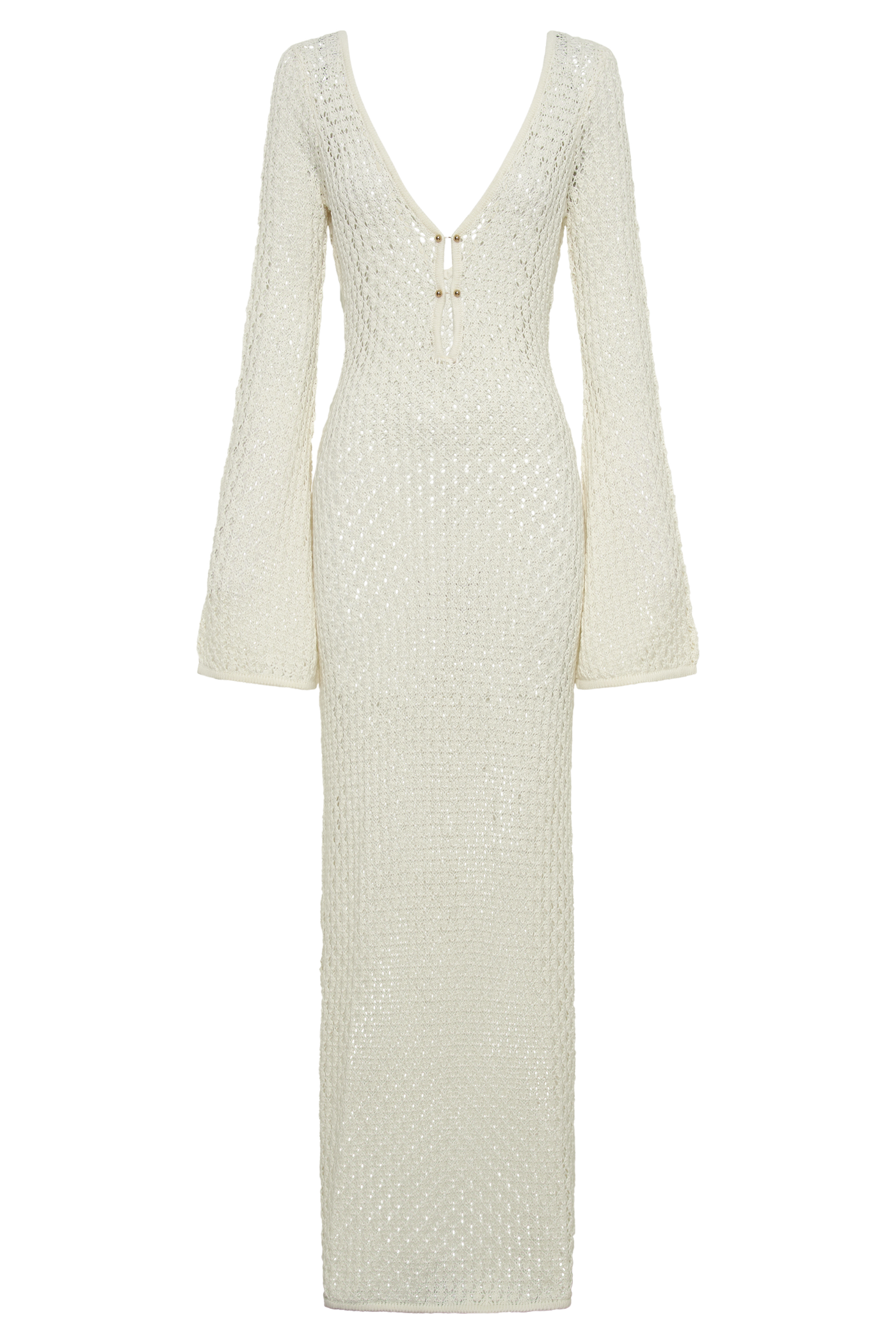 Hanna™ -  Weißer lang gestrickter Überwurf